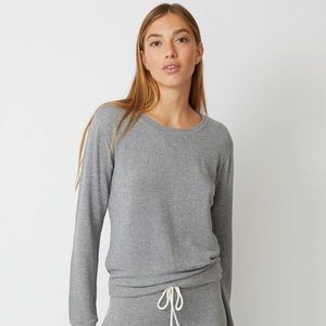 Monrow Heather Supersoft Crew Neck Sweatshirt